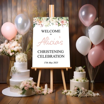  Christening Welcome Board