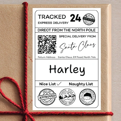  Santa Sticker Mockup