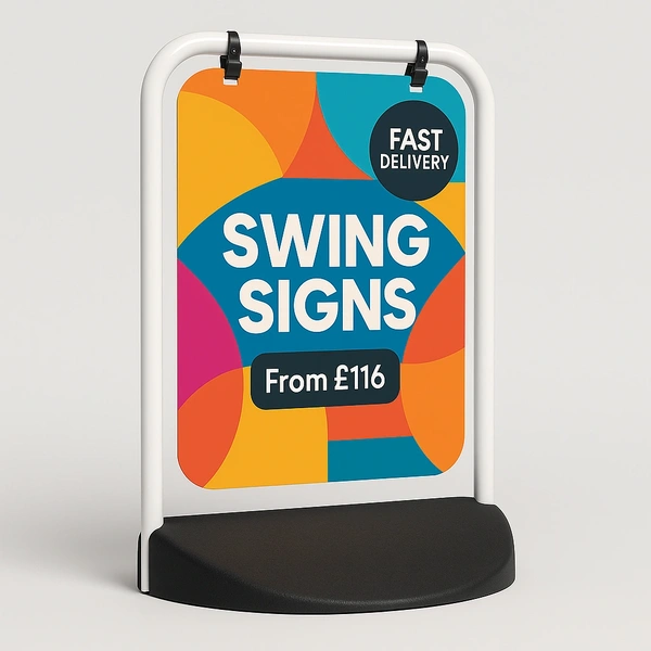  White Swing Sign