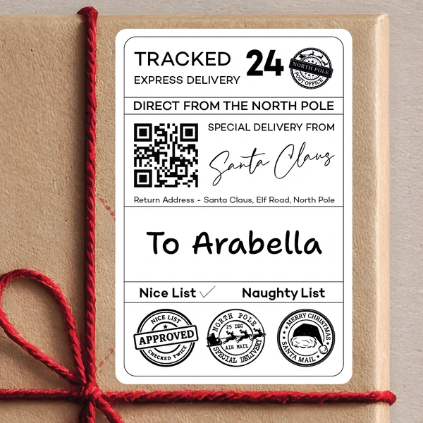  Santa Sticker Mockup 4