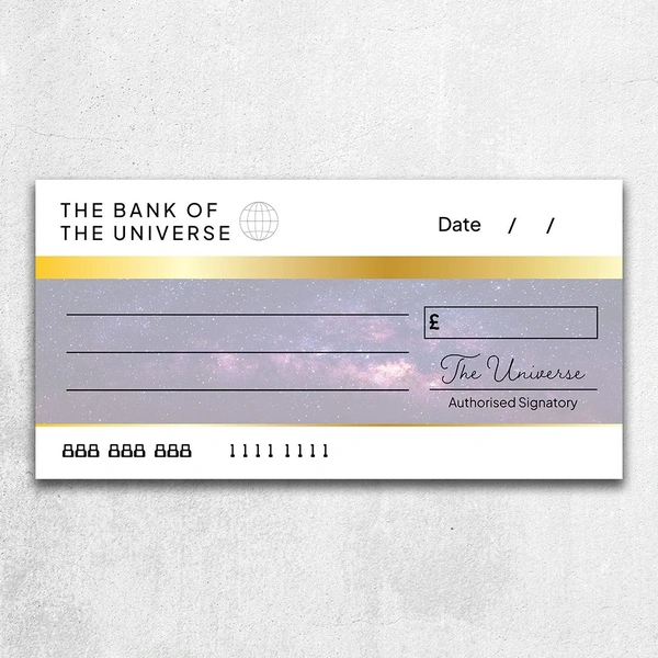  The Bank Of The Universe Cheque M